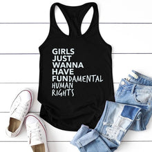 Load image into Gallery viewer, Girls Just Wanna Have Fundamental Human Rights Tank.
